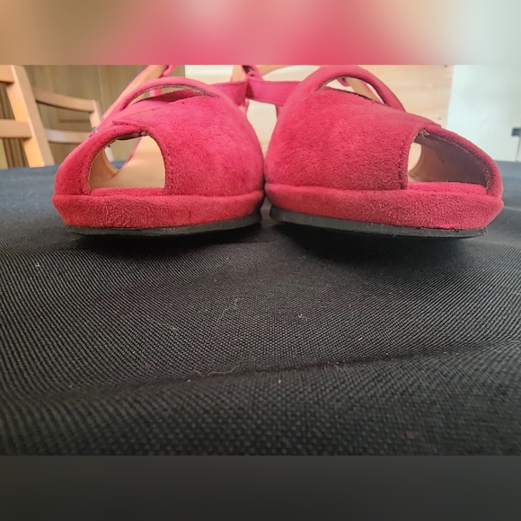 L'Amour des Pieds red suede wedge size 9 - Picture 8 of 9